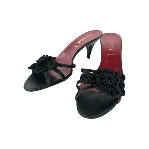 Prada Crochet Sandal Heels - Picture 1 of 7